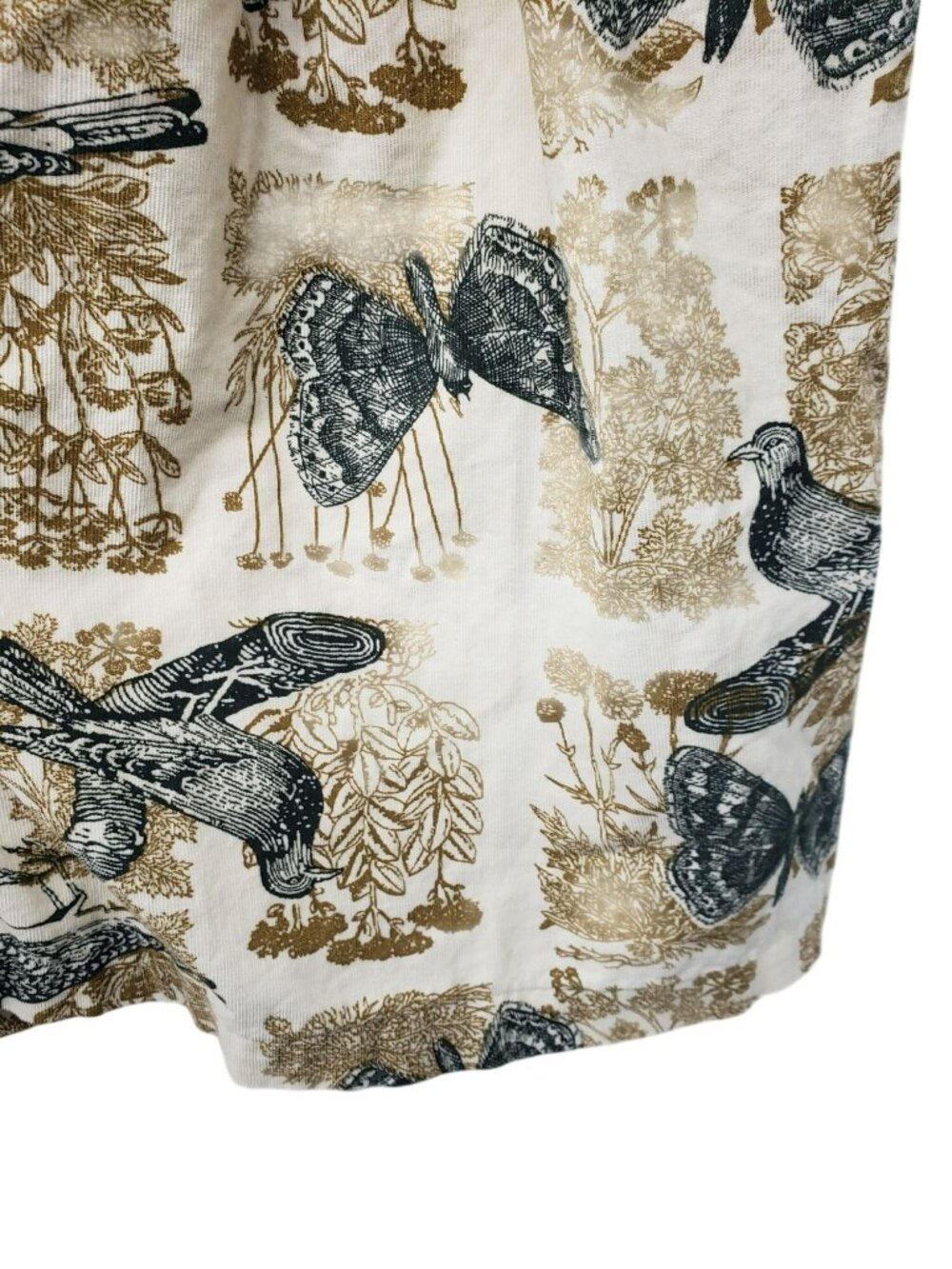 Anthropologie Girls from Savoy Alary Shirt Dress Corduroy Bird Butterfly Twee - Picture 10 of 11